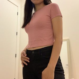 Aritzia Wilfred Dusty Pink Tee